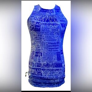 Rare Lululemon Race Tech Longline Tank Tunic Manifesto Swirl Cinch Mesh Pocket 4